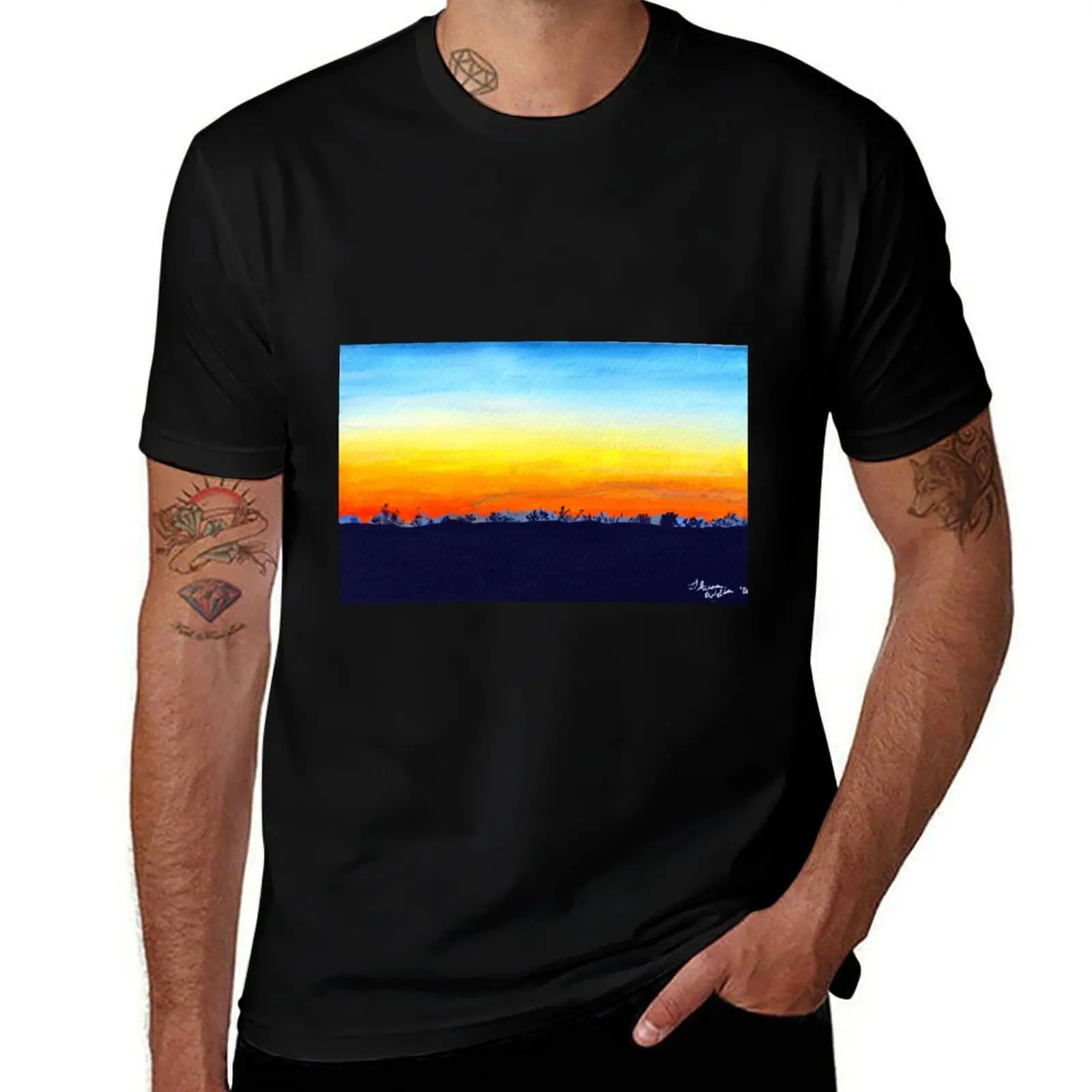 

Misty Lights #4 T-Shirt Man t-shirt luxury designer summer clothes slim fit t shirts for men