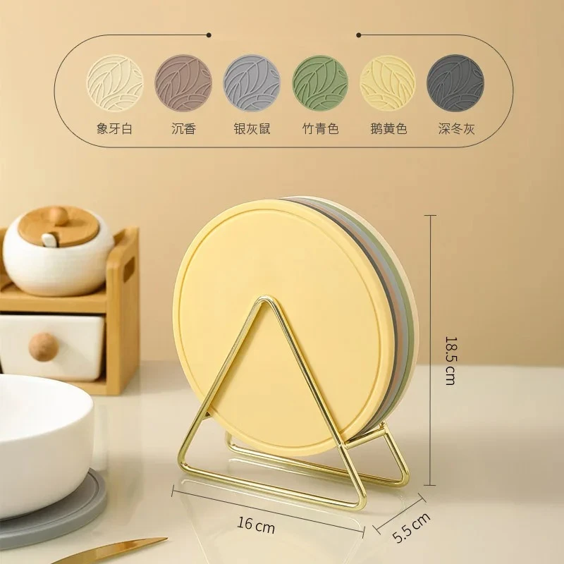 المطبخ سيليكون جولة حصيرة مقاومة للحرارة ارتفاع درجة الحرارة رشاقته كوستر/حامل الأواني دائم كوستر أنيق عدم الانزلاق الجدول الوسادة