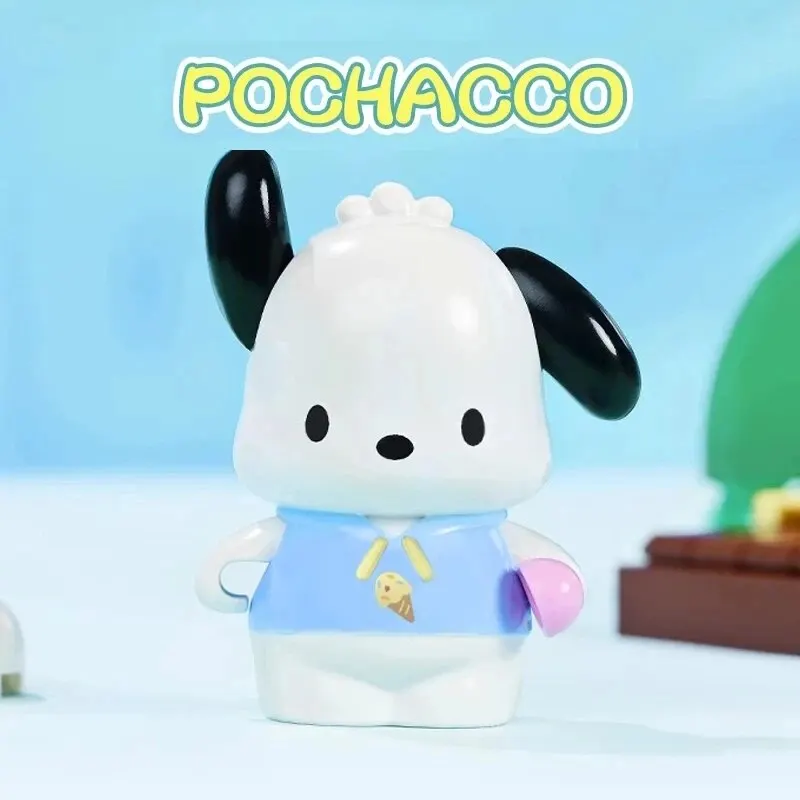 Sanrio Pochacco Pet Dog Building Block, Animais Montar Tijolos, Brinquedos de Educação Infantil, Enfeites de Mesa, Presentes de Natal