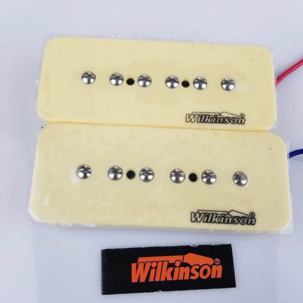 New Wilkinson WO90 1Set 2 Pcs Cream P90 Soap bar Single Coil Neck and Bridge Electric Guitar Humbucker Pickups