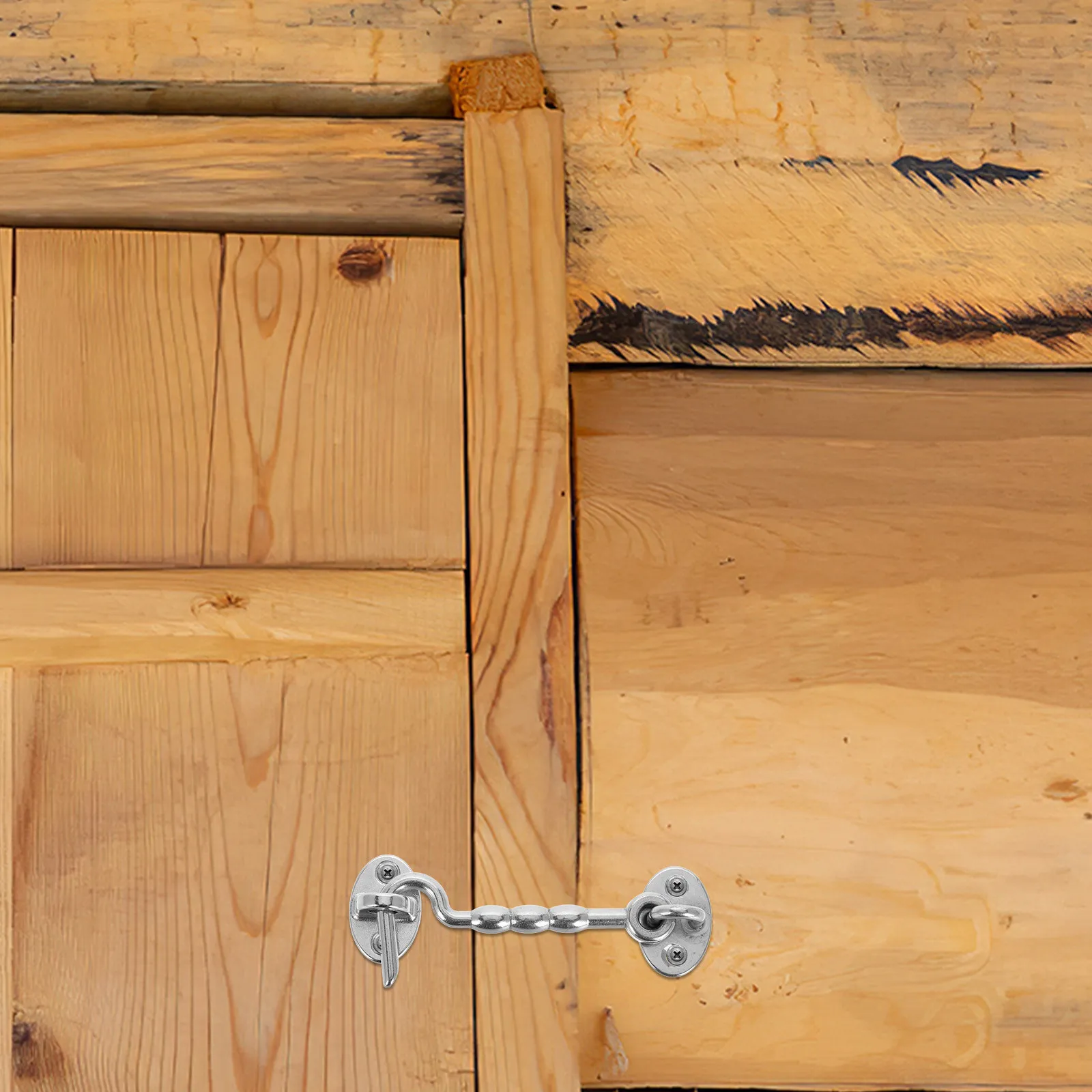 Stainless Steel Door Hook Latch Robust Windproof Barn Doors Windows Gates Hook Lock Barn Door Lock Rope Cleats