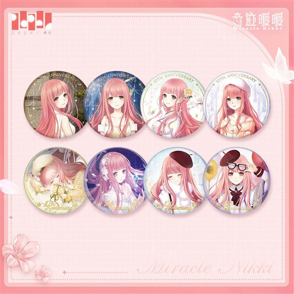 58mm Anime ‌Miracle ‌Love Nikki Dress Up Queen Momo Cosplay COSTUME Badge Pin SPTE Tinplate Brooch Porp Gilf﻿