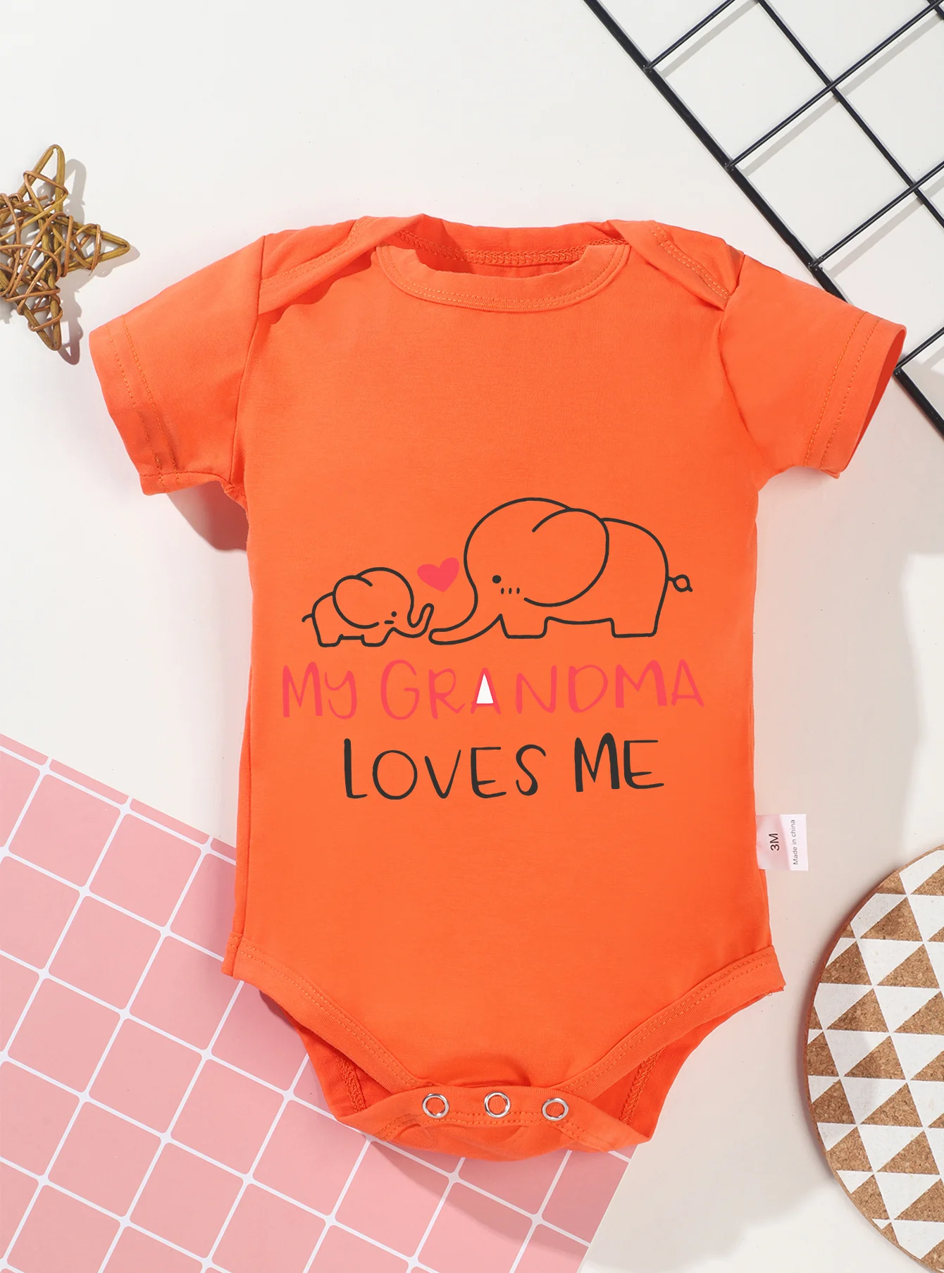 Jumpsuit Newborn Clothes Bodysuit My Grandma Loves Me Print Baby Girl Boy Onesie Short Sleeve Toddler Infant Rompers Cute