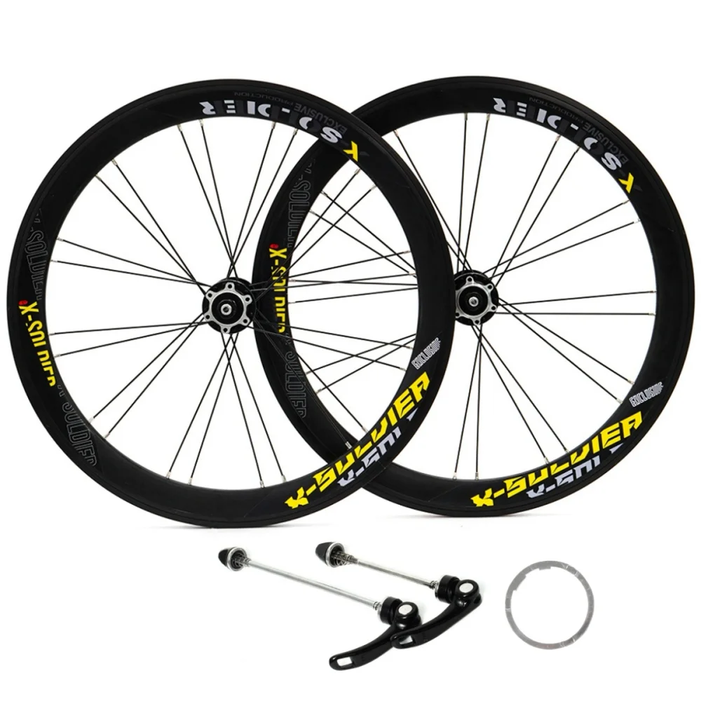 

CNC Disk Wheel Fit Folding Bicycle Wheel 16 349 20 406 451 Foldable Bike Disc Brake Wheelset For 8 9 10 11 Speed