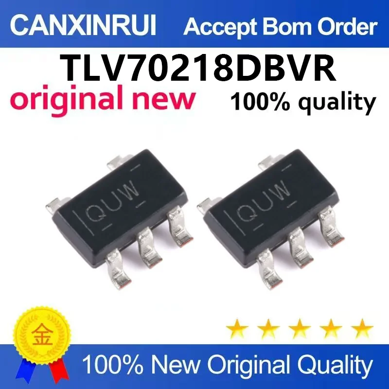 （5pcs-100pcs）Brand new original TLV70218DBVR silk screen QUW SOT-23-5 linear regulator chip in stock