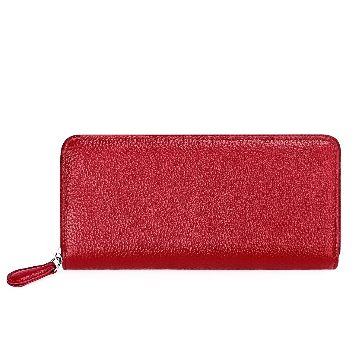 Anti-theft Brush Genuine Leather Purse Women 2026 New Ladies First Layer Cow Leather Wallet Large Capacity Female Clutch Bag