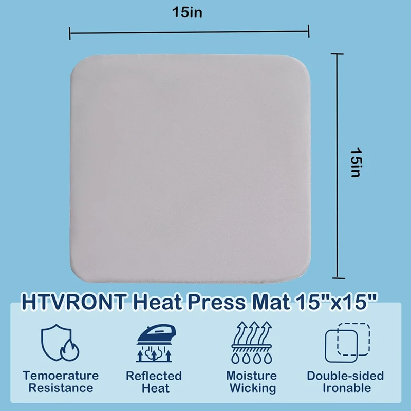 Easy Press Mat (12 X 12Inch), Protective Resistants Mat For Heat Press Machines, HTV & Iron On Projects, Heat Press Mat