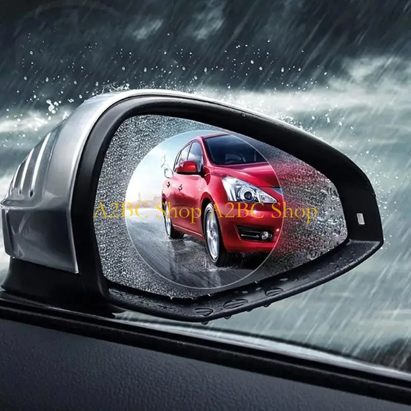 A2BC 2Pcs Rainproof Clear Car Film Rearview Mirror for Protection Waterproof Film Sti