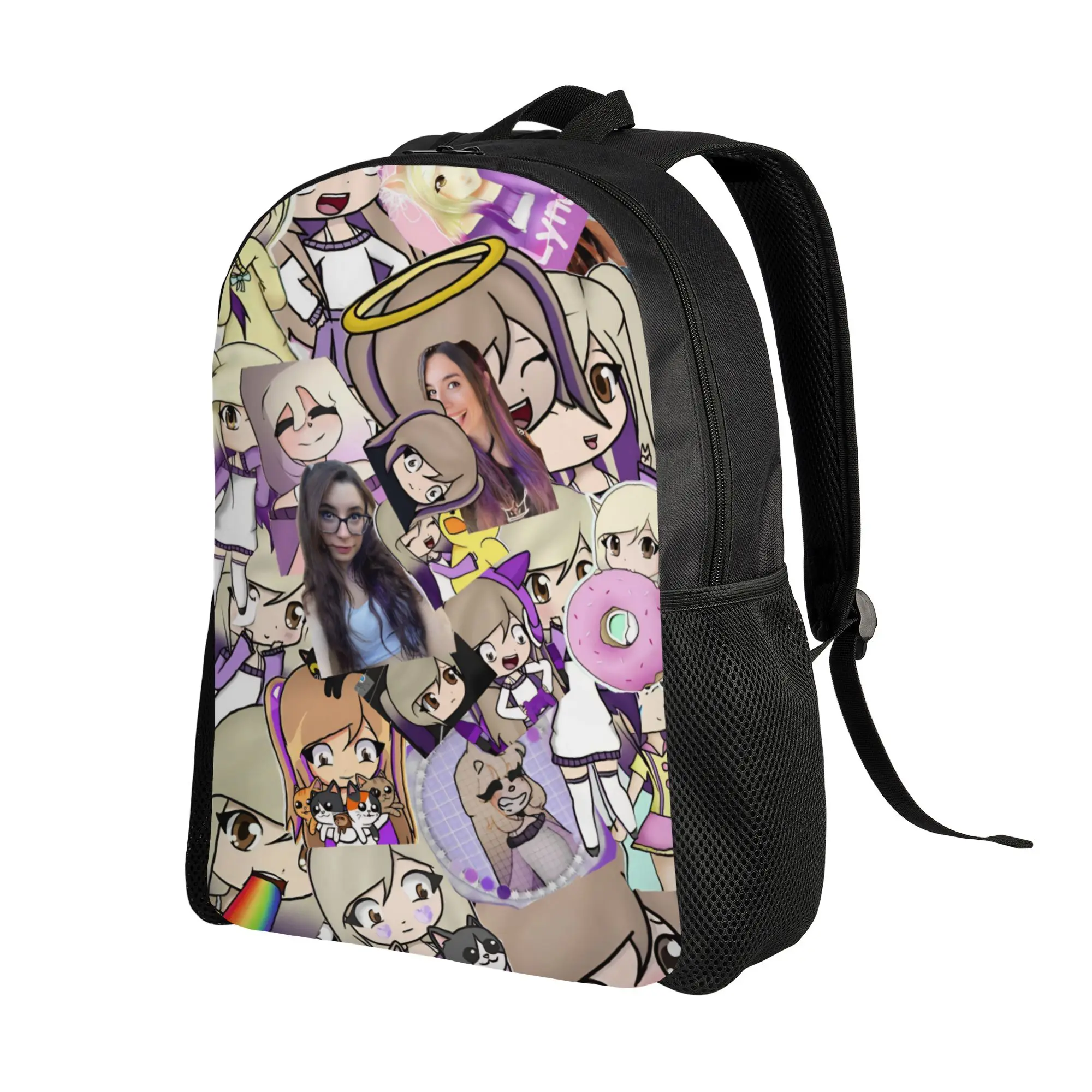 Dense Real Mix Collage Lyna Vallejos  Backpack for  Girls Boys Lightweight  School Bag for Toddlers