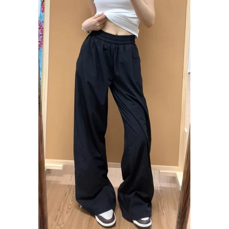Women's Cargo Pants High Waist Straight Leg Wide Leg Quick Dry Casual Trousers