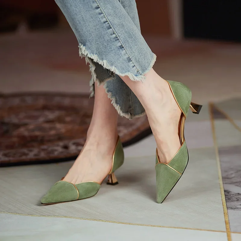 Sexy Women Sandals High Heels Fashion Pointed Toe Shoes Summer 2023 New Dress Party Stilettos Brand Pumps Chaussure Femme