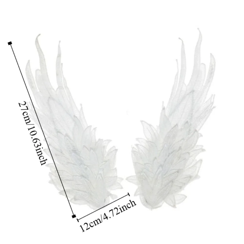 أزياء الجنية ريشة التطريز حافة كليب تأثيري الحلو لوليتا مشبك شعر هالوين الشعر الديكورات الجناح غطاء الرأس فتاة #5