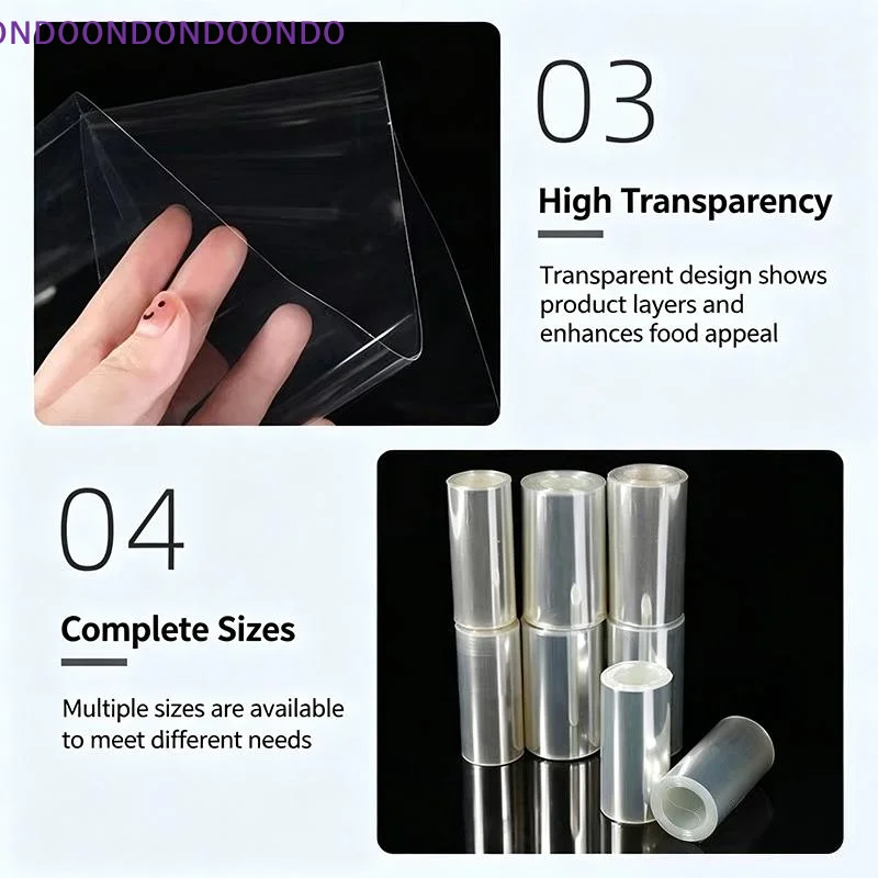 Clear Transparent Cake Collar 5m/10m 1 Roll for Mousse Chocolate Cake Slices Dessert Baking Decoration Gifts