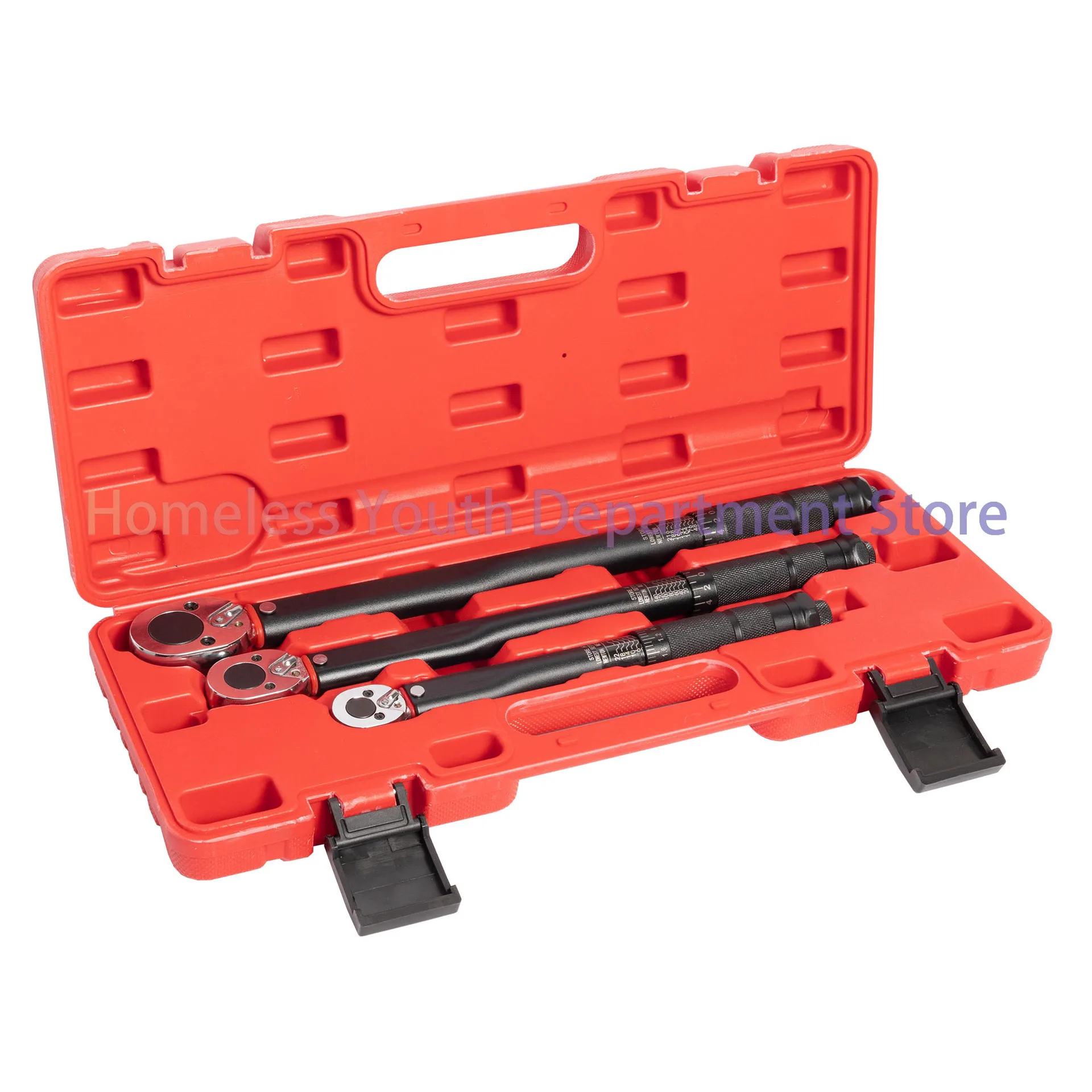 Set of 3 Preset Torque Wrench Set Adjustable Wrench 1/4 3/8 1/2