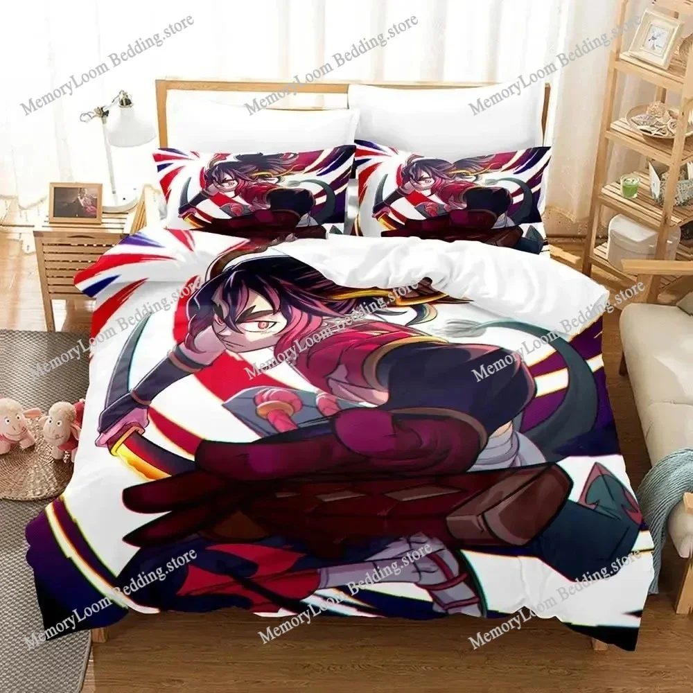 

Anime Disgaea Bedding Set Duvet Cover Bed Set Quilt Cover Pillowcase Comforter king Queen Size Boys Adult Bedding Set