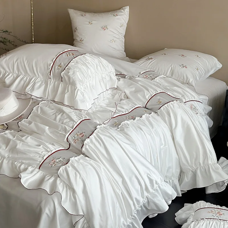 

Customizable Autumn and Winter Cotton Four-piece Set - Lychee Rose Series