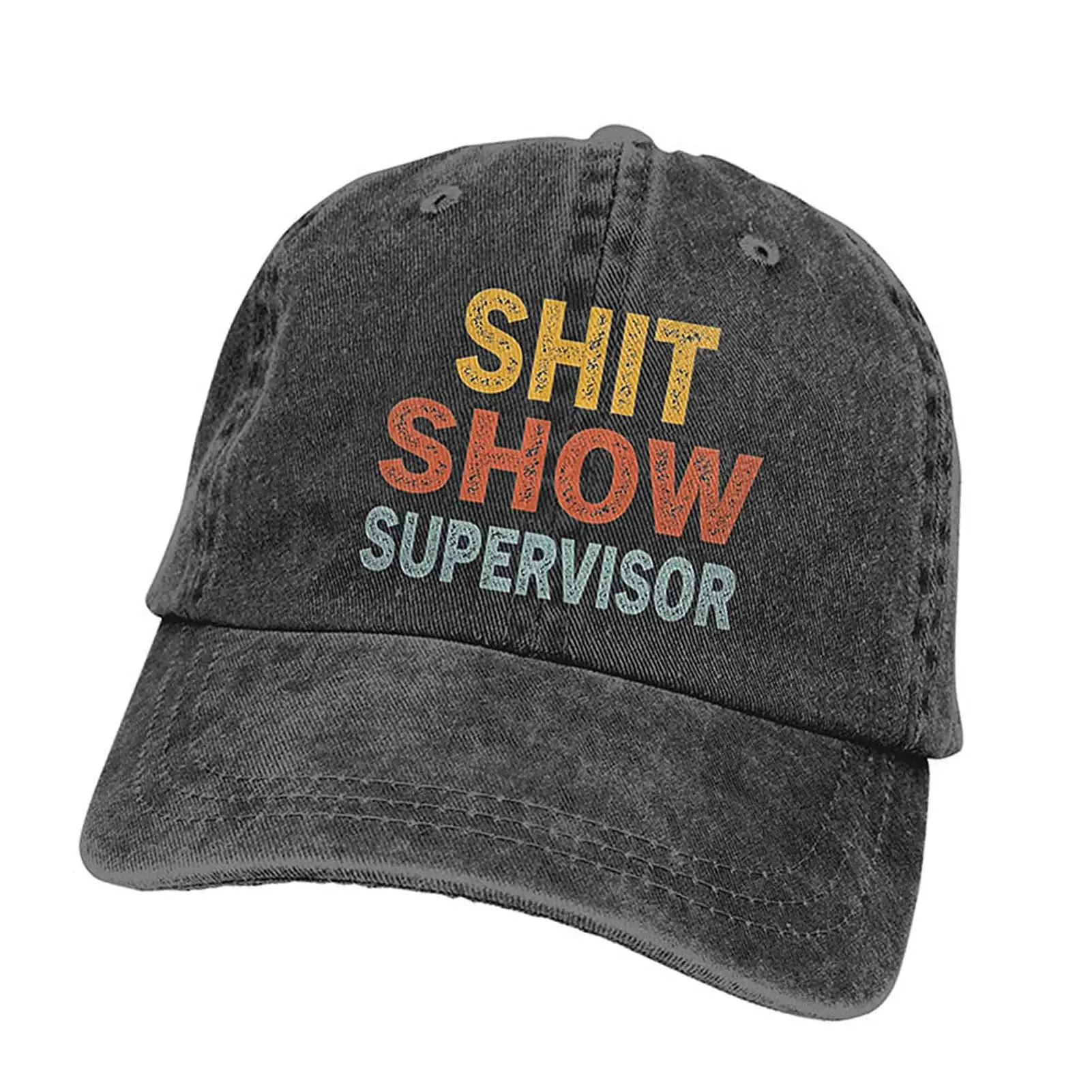 Cotton Baseball Cap For Men And Women Fashion Printed Shit Show Supervisor Hat Casual Retro Black Hats For All Season Unisex