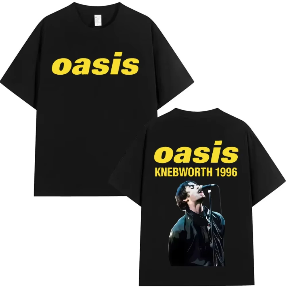 

Rapper O-Oasis Graphics Gothic Tee Shirt Men's Oversized Punk Casual Crewneck Cotton Cozy Tide Short Sleeve T-shirts Streetwears