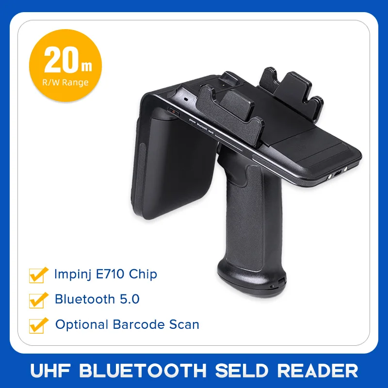 Chainway R6 Long Range 20m UHF RFID Handheld Sled Reader Android Barcode Scanner for Warehouse Logistics Stock Product