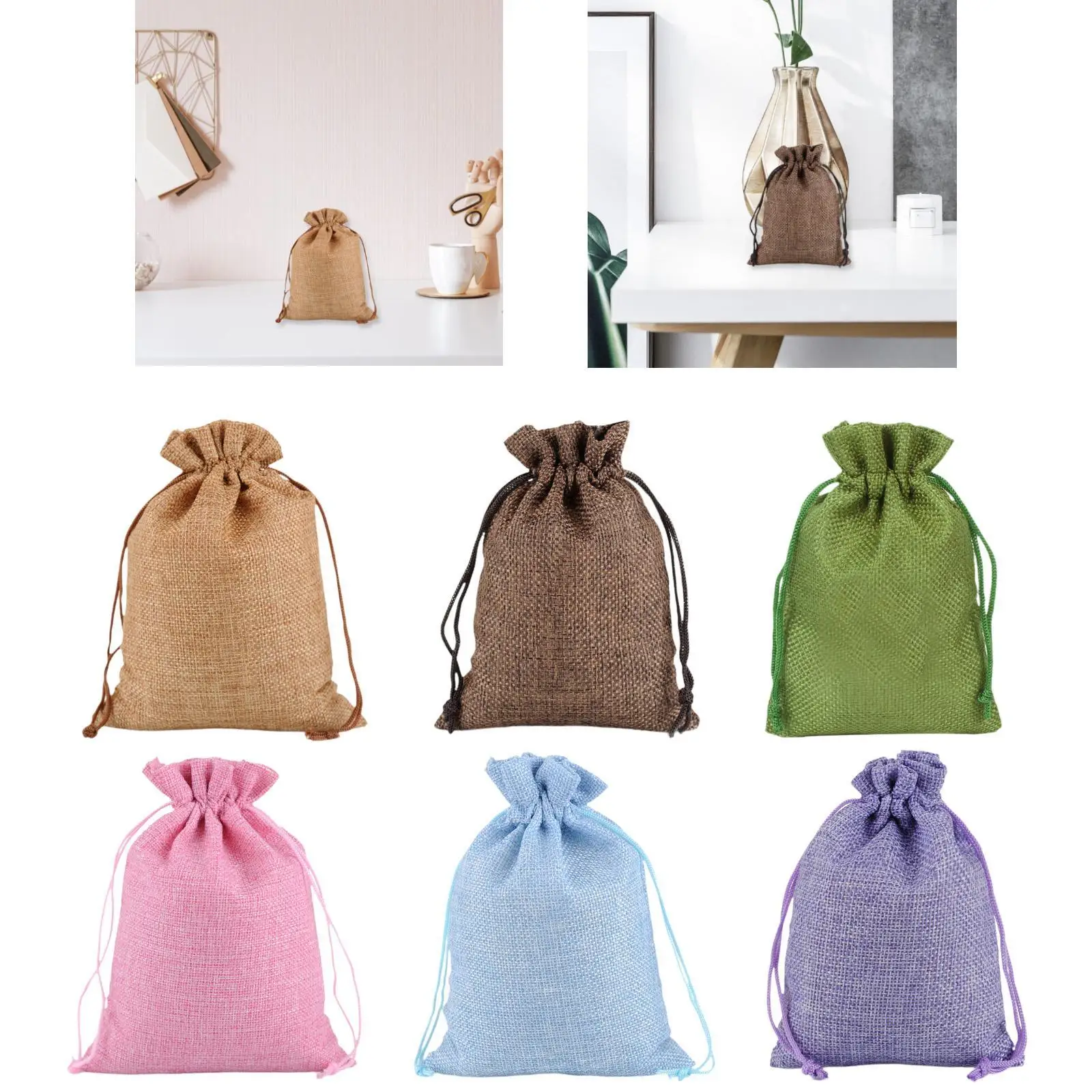 Elegant Drawstring Bag Polyester Goodie Gift Bags for Jewelry Packaging Birthday Treats Wedding Parties