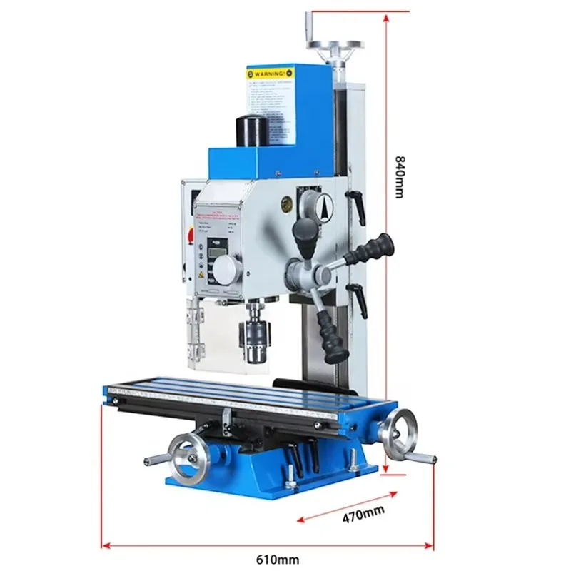WMD16V Vertical Drilling And Milling Machine With 3 Axis DRO For Metal Tapping Drilling Milling Machine