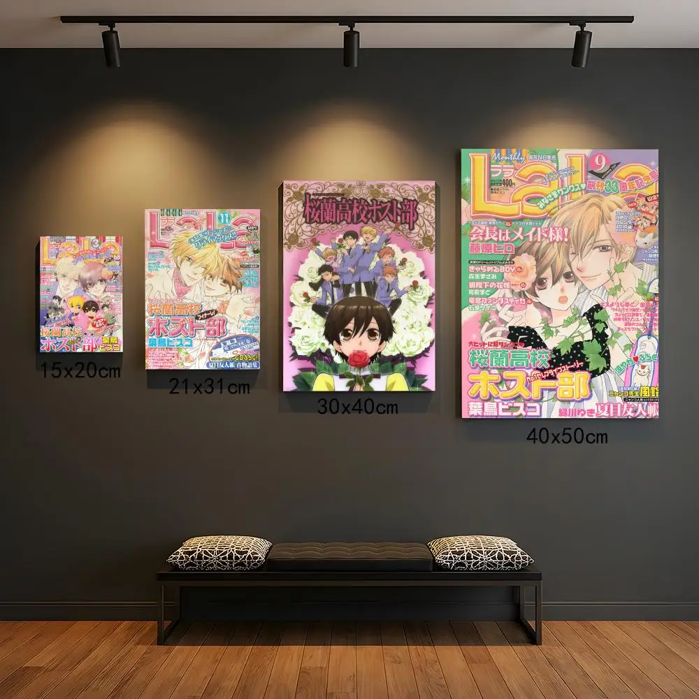 Anime Ouran High School Host Club Poster, selbstklebende Premium-HD-Wanddekoration – zum Abziehen und Aufkleben, rückstandsfrei