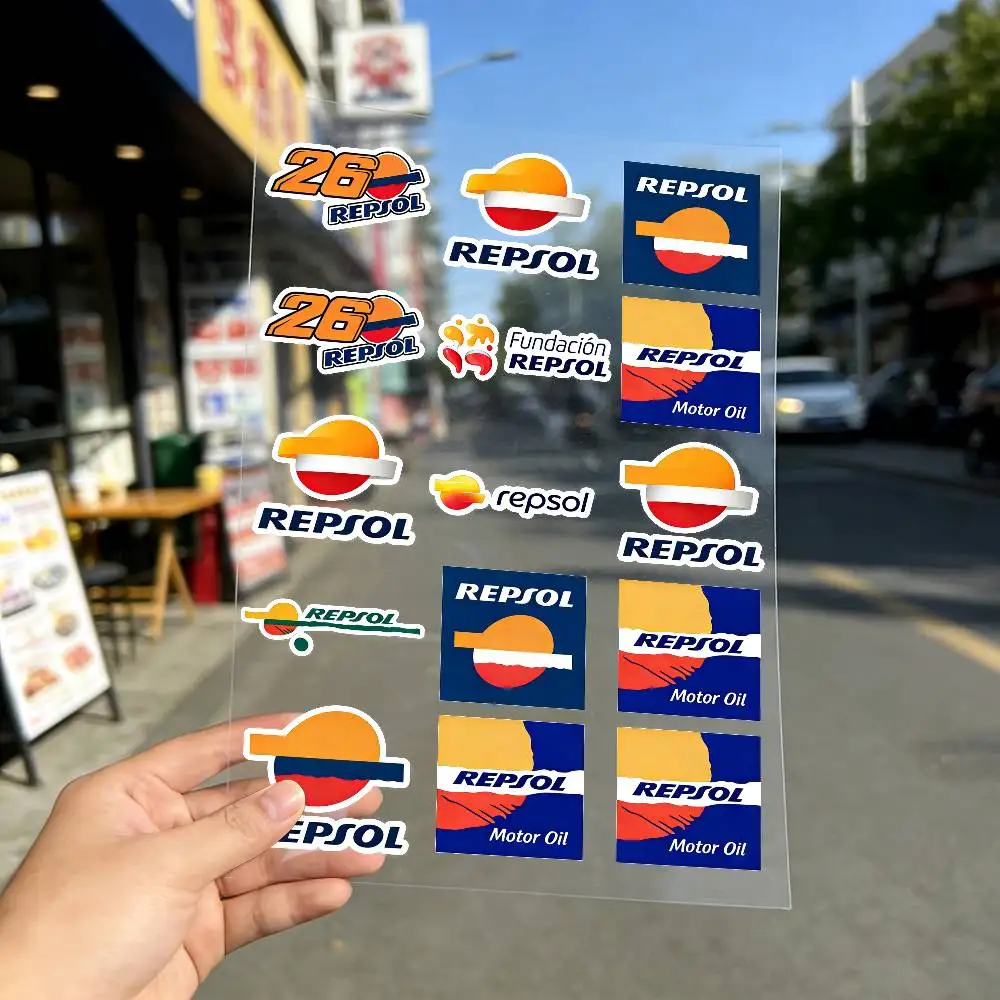 For repsol Waterproof Reflective Motorbike Stickers Easy Peel Removable Decals for Motorcycle Car
