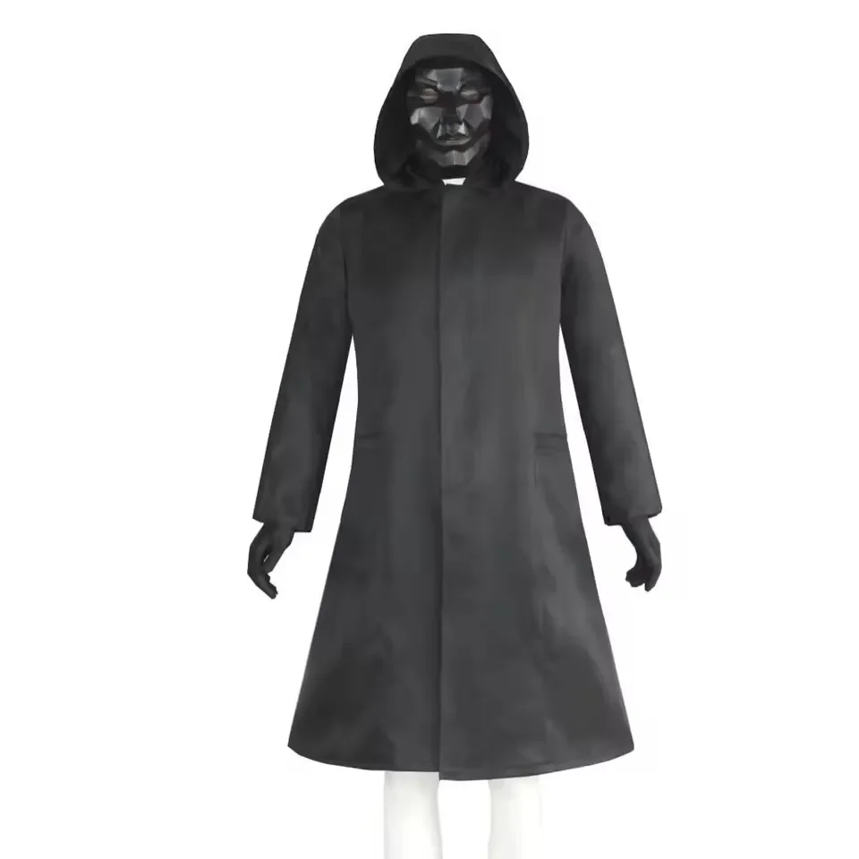 Adult Calamari Game Cosplay Costume With Gloves Black Triangle Disguise Round Square Carnival Party Medieval Coat Mask Set Hallo - view 3