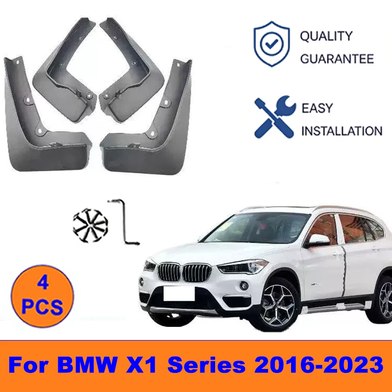 4Pcs Mud Flaps For BMW X1 Series 2016-2023 - Splash Guards Front&Rear Wheel Fender Mudguards Car Exterior Protection Accessories