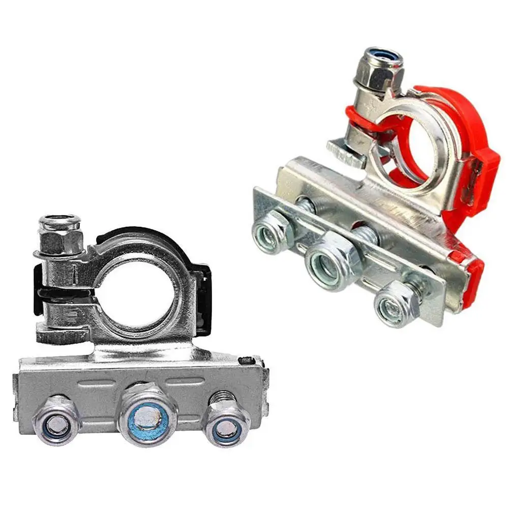 ขั้วแบตเตอรี่รถยนต์1คู่ขั้วต่อแบตเตอรี่รถยนต์12V ขั้วต่อแบตเตอรี่รถยนต์ขั้วต่อแบตเตอรี่รถยนต์ขั้วต่อสายเคเบิลขั้วอะแดปเตอร์ที่หนีบสกรูคลิป