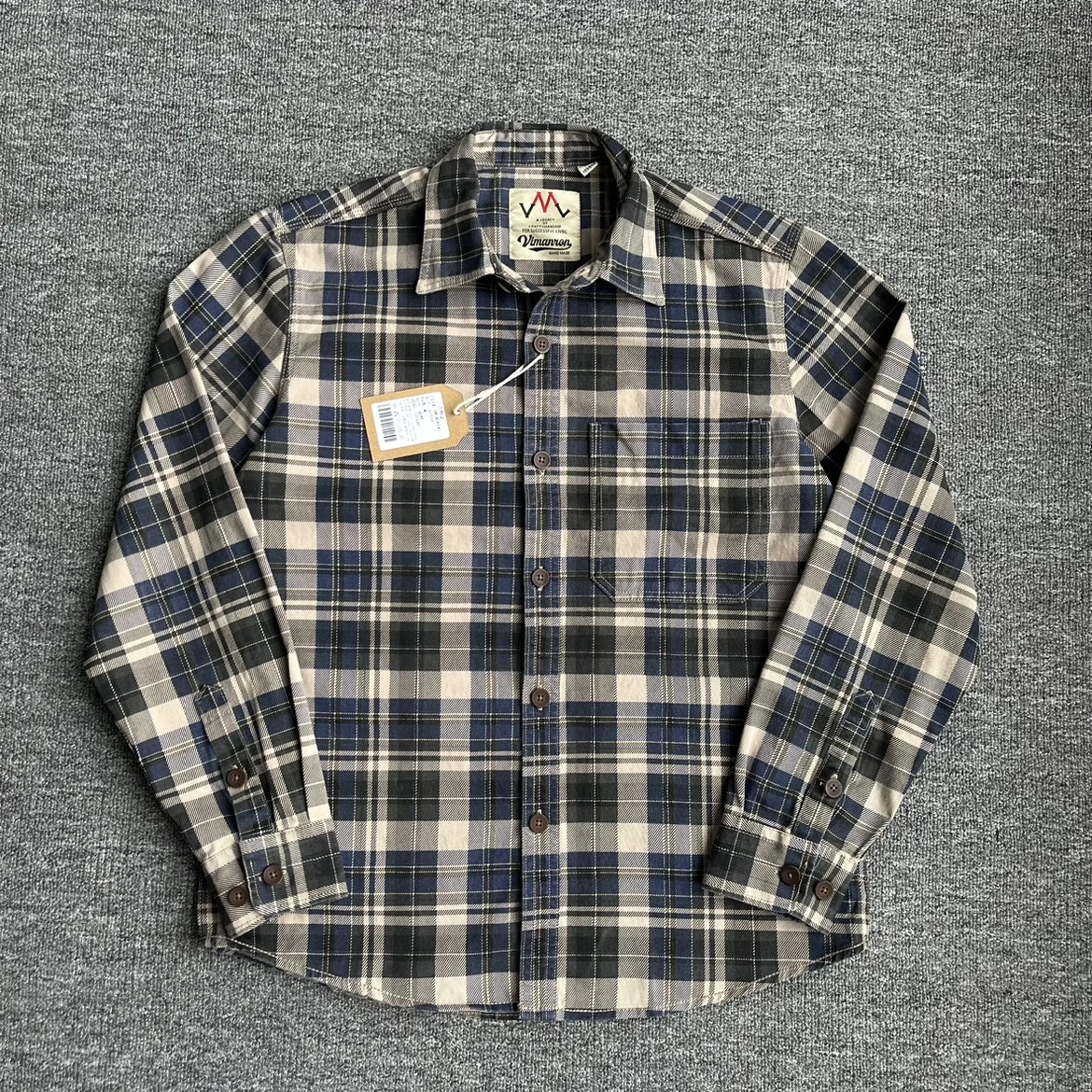 

Spring and autumn new cotton vintage long-sleeved plaid shirt men's casual wash to do old teenage shirt tide coat