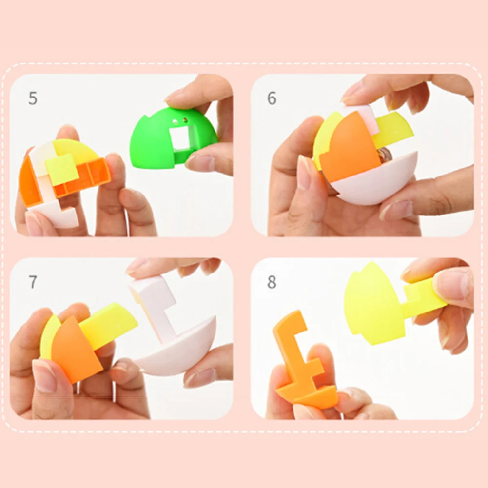 Creative Intelligence Assembled Ball Children Puzzle Toys Nostalgic Classic Assembly Magic Cube Ball Learning Toys for Children