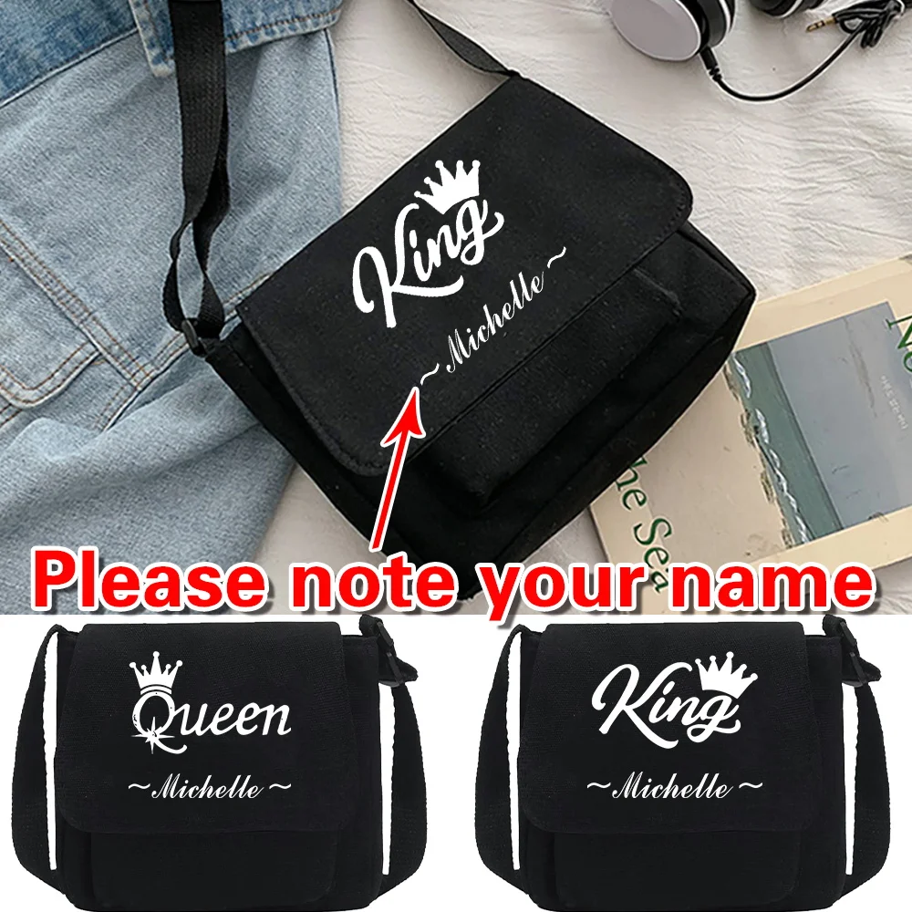 

Personalized Customized Name Messenger Bag Casual Handbags Fashion Men Women Crossbody Bags Multifunctional Organizer Pouch