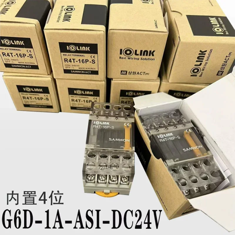 1pcs 100% Original KOREA SAMWON Relay Module R4T-G6D 4-channel Output Coupler R4T-16P-S