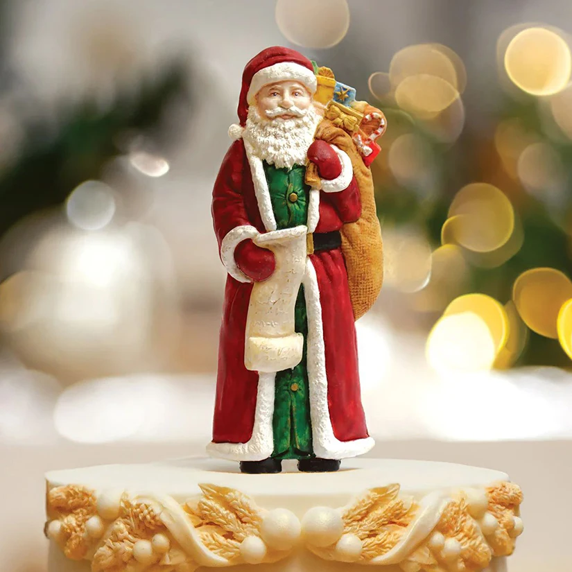 Santa Claus Christmas Silicone Sugarcraft Mold Resin Tools Cupcake Baking Mould Fondant Cake Decorating Tools