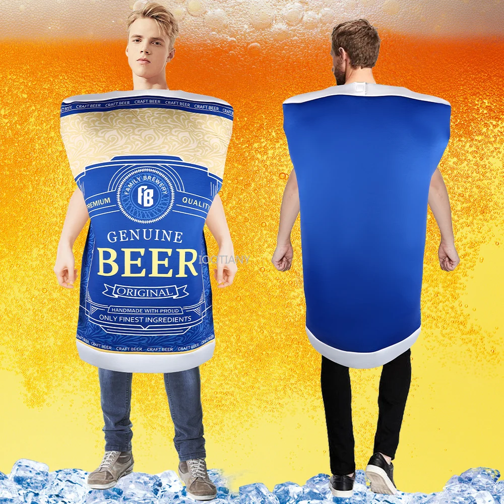 

2024 Canned Beer Cosplay Party Play Stage Performance Costume Halloween Beer Costumes Carnival Party Composite Sponge Dress Up