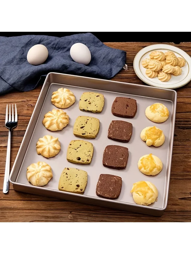 11-inch - 28x28 square deepened cake roll baking tray mold, household non-stick nougat snowflake pastry kitchen baking mold