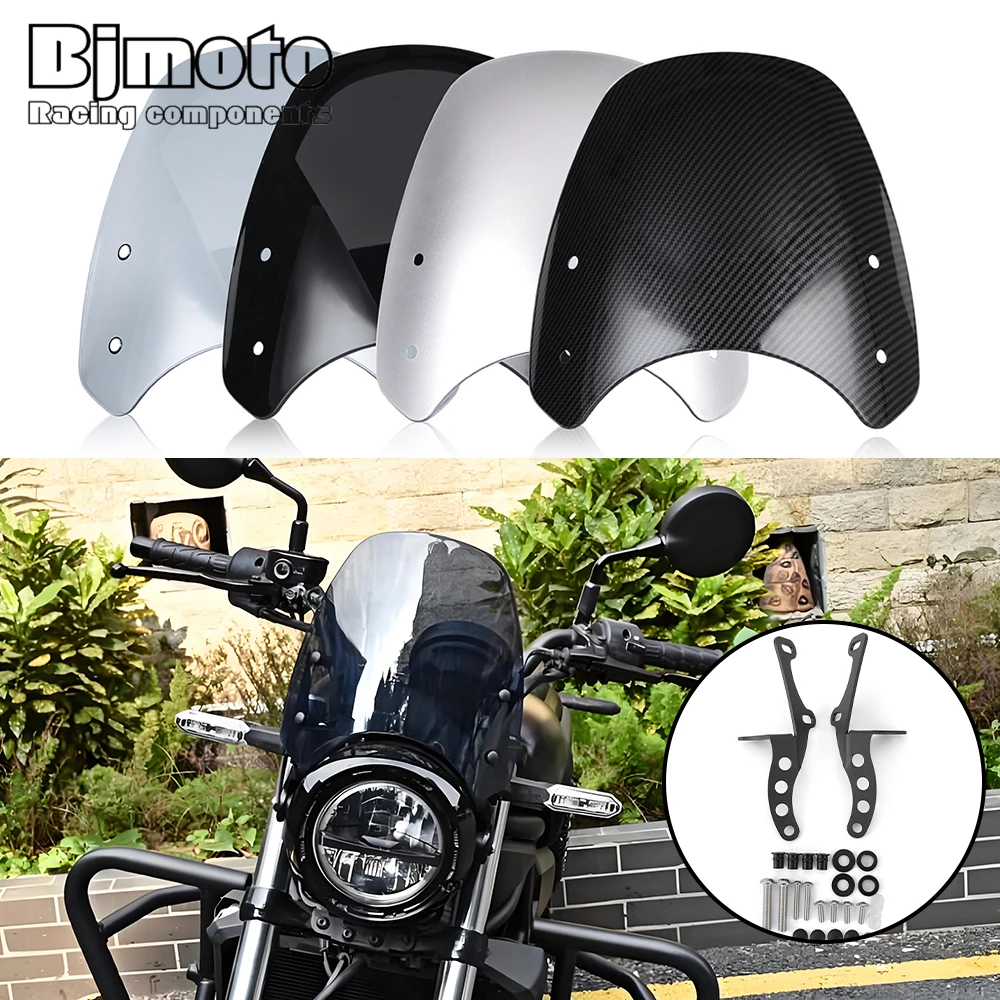 

Eliminator 500 2024 Motorcycle Street Bike Wind Screen Deflectors For Kawasaki Eliminator500 2025 Windshield Windscreen