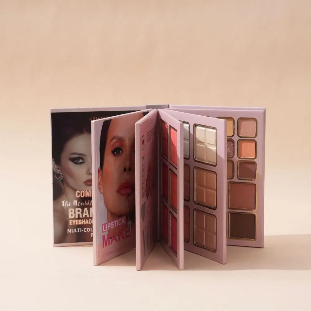New Matte Makeup Palette Book Highlighter Eyeshadow Beauty Book Makeup Kit Multi-functional Long Lasting Eye Shadow Palette Book