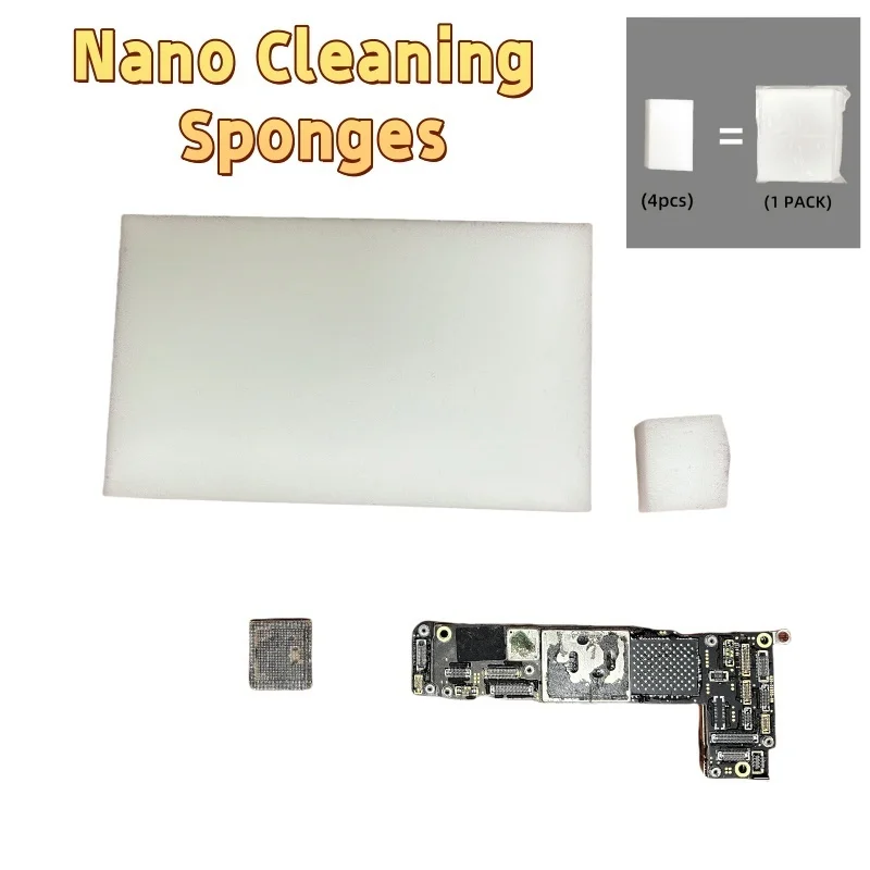 72pcs Multifunction Nano Cleaning Sponge  Magic Wipe Cleaner For Mobile Phone Chip Motherboard Screen Frame Camera Cleaning Tool