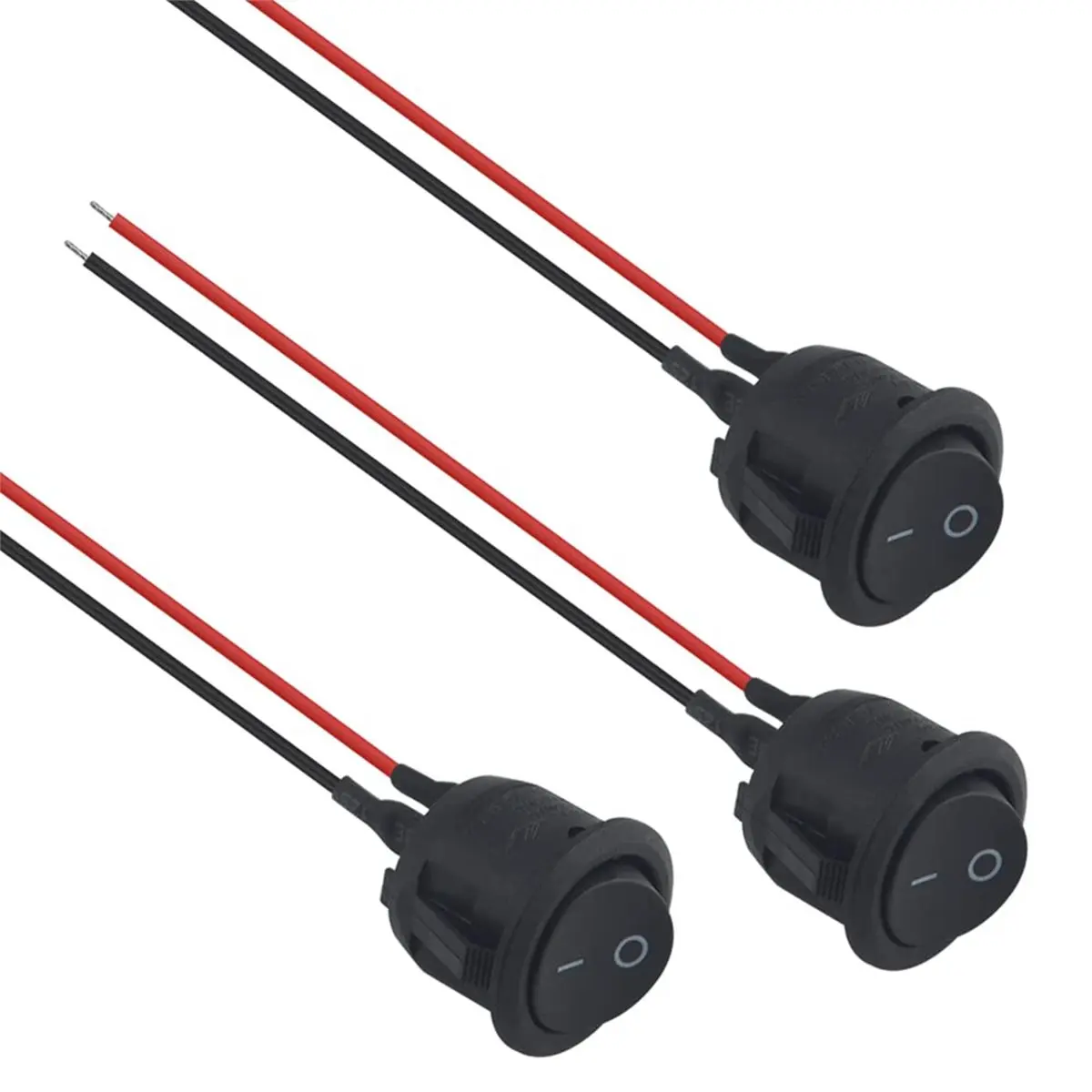 update. 20Pcs 12V Round Rocker Toggle Switches Rocker Switch with Wire 2Pin SPST with Pre-Wired 6A/250V AC for Boat, Car - view 3