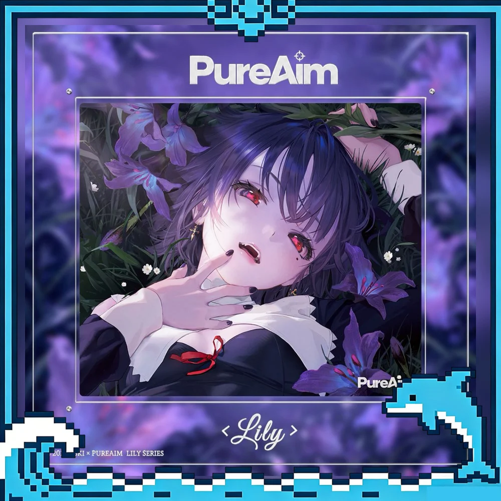 PureAim Ice 2.0 Lily Coated Tempered Glass Mouse Pad 490x420mm Gaming Desk Mouse Mat for FPS Esports PC Gamer Accessory Gift
