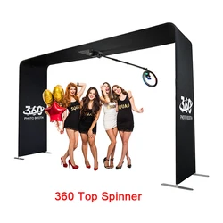 3M Automatic Overhead 360 Photo Booth 360 Video Top Spinner With RGB Ring Light For Party Show Events Wedding Rental