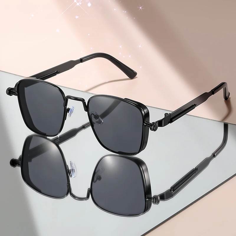 نظارات شمسية معدنية راقية على طراز الشرير، نظارات شمسية مخصصة لحفلات الهيب هوب في الشوارع، عناصر عصرية #3