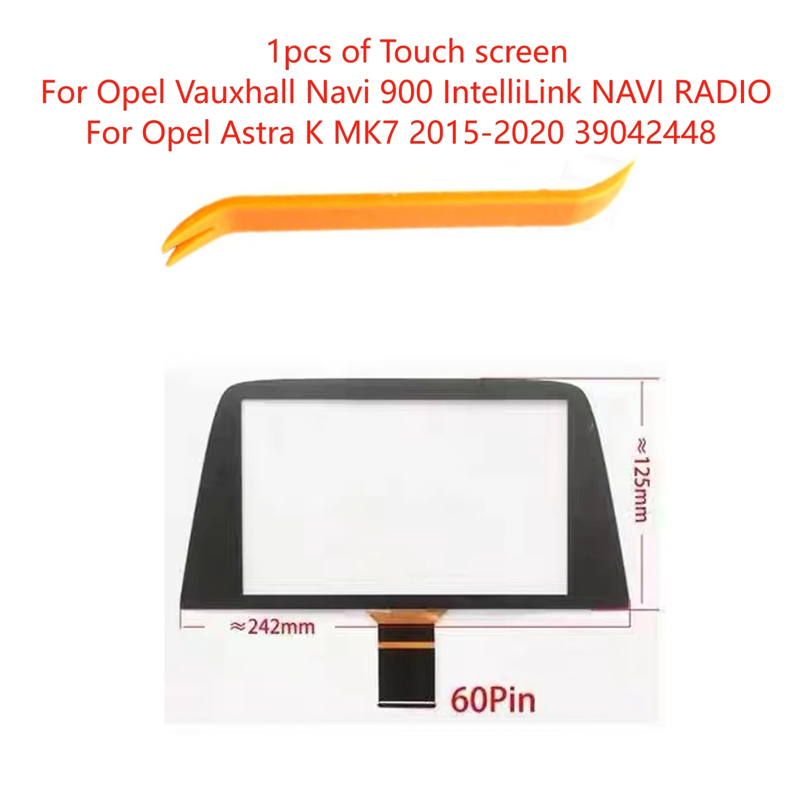 New 8 inch LCD with Touch panel for Opel Vauxhall Navi 900 IntelliLink NAVI For Opel Astra K MK7 2015-2020 39042448 Replacement