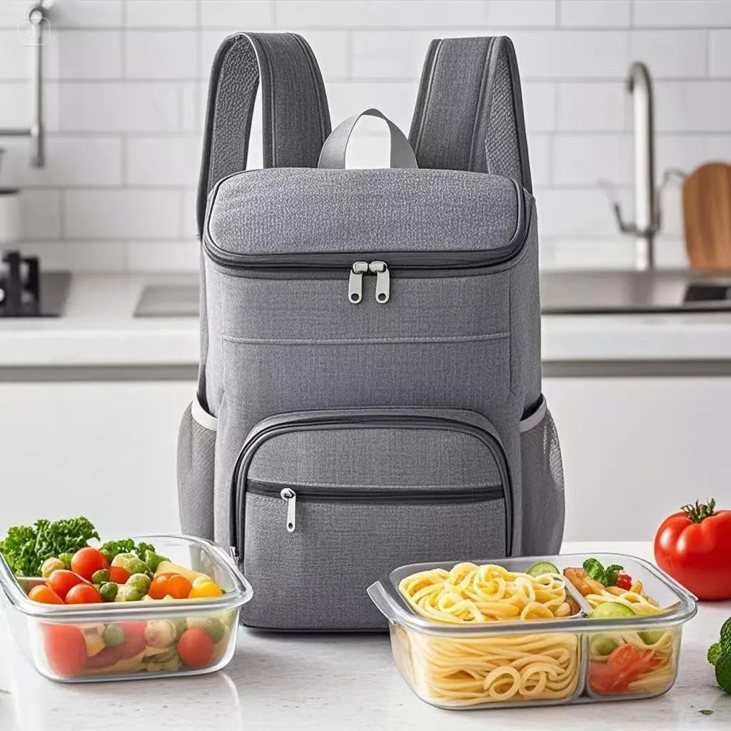 Insulated Backpack Outdoor Large Capacity Picnic Cooler Backpack Outdoor Ice Bag Leak-Proof Fresh-Keeping Double Shoulder Bags