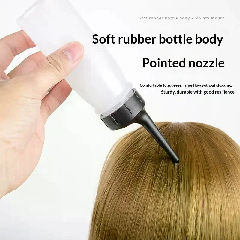 2Pcs/Set 240ml 120ml Plastic Hair Oil Applicator Bottle Scale For Salon And Home Use Pointed Tip For Precision Application