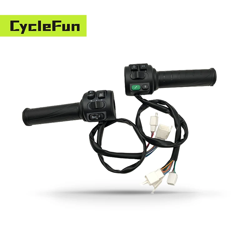 Hall Type Throttle 0-5v Accelerator T08 With Three Speed Reverse Parking Horn Light Functions For Electric Scooter Motorcycles