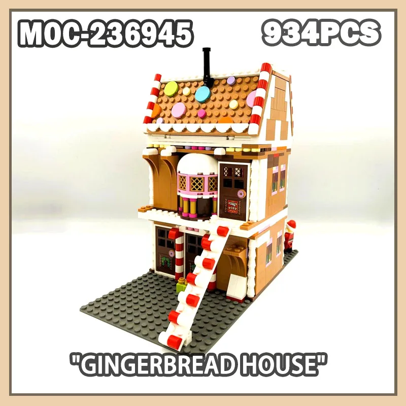 

MOC-236945 Building Blocks Gingerbread House Building Model Small Particle Building Blocks Set Creative Gifts Desktop Decoration