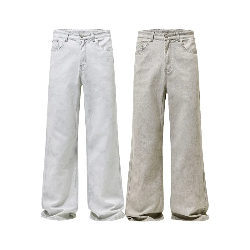 

Men Flat Solid Slight Strech Flare Casual Pant Boot Cut Ankle Length Pants Sports Loose Pockets Elastic Waist Spring Trousers